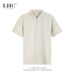 Men's Clothing LHC Business Casual Polo Shirt Men's High End Summer Lapel Solid Color Paul Men's Sports Short Sleeved T Shirt Men_viptrois.com