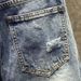 Men's Clothing Sanli Dadi Summer Light Color Hole Denim Shorts Men's Loose Five Point Pants Men's Style Trendy Brand Split Pants_viptrois.com