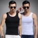 Men's Clothing Men's Vest Elastic Tight Milk Silk Solid Color Sports Vest Men's Summer Slim Fit Bodybuilding Bottoming Shirt_viptrois.com