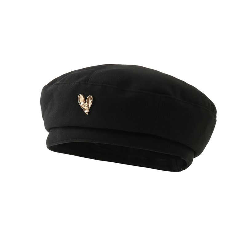 Korean Version Heart Beret Spring And Autumn Style Ins Internet Celebrity Temperament Gentle Versatile Fashionable_viptrois.com