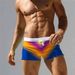 2025 Quick Drying Sports Shorts Men's Plus Size Loose Gradient Beach Pants Anti Glare Awkward Swim Trunks_viptrois.com