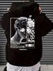 Men's Autumn And Winter Casual Fashion Loose Hooded Sweatshirt Van Gogh Famous Painting Print Warm Long Sleeved Pullover_viptrois.com