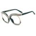 Personalized European And American Half Frame Rhinestone Flat Glasses Exquisite Women's Plain All Match Diamond Studded Fashion Glasses Cross Border_viptrois.com