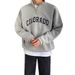 Men's Slim-Fit Half-Zip Sweatshirt – Minimalist Letter Print (Black/Gray, Euro S-2XL)"_viptrois.com