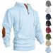 Cross-border European American Men's Casual Pullover Jacquard Solid Color Hooded Embroidered Sports Thickened_viptrois.com