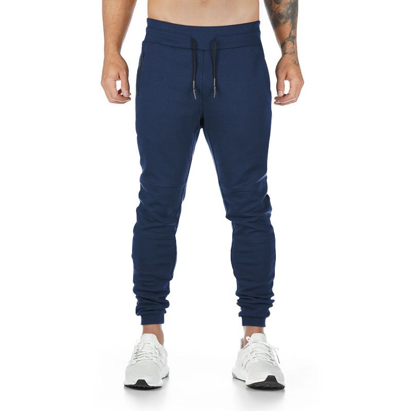 Men's Casual Fitness Jogger Pants - Comfortable Stretchable Polyester Blend Trousers For Gym, Workout & Daily Wear_viptrois.com