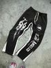 Men's Clothing Fashion Brand Fashion Flame Letters Casual Fashion Slightly Elastic Fabric Flared Pants Fashionable And Versatile_viptrois.com