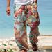 Men's Summer Style Drawstring Printed Street Fashion Loose Casual Leg Trousers_viptrois.com