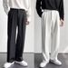 Men's Clothing Casual Suit Pants Men's Spring Japanese Style Light Luxury High End Drape Black Trousers Loose Straight Wide Leg Long Trousers_viptrois.com