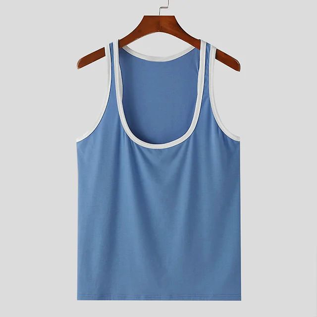 Men's Clothing Summer Men's Slim Thin Fitness Vest Men's I Shaped Sports Training Color Vest_viptrois.com