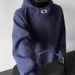Hooded Men's Sweater Autumn New Ruffian Handsome High Street Trend Loose Versatile Pullover Casual Splicing Top Jacket_viptrois.com