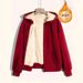 Cozy Fleece Hooded Jacket For Women – Stylish Winter Pullover With 3D Embroidery (Casual & Elegant)_viptrois.com