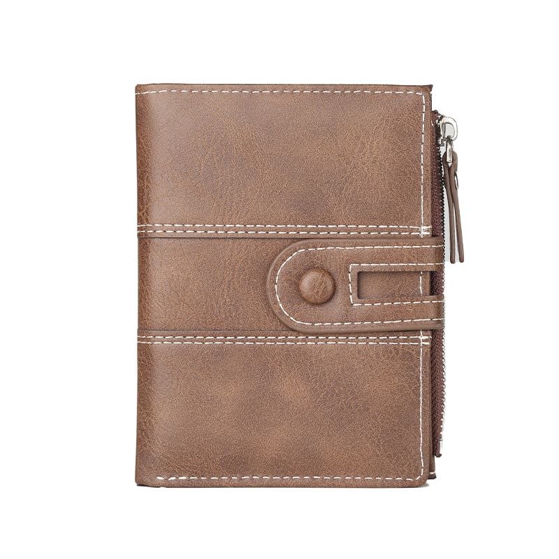 Men’s Bags New Men's Short Wallet Simple Business Thin Wallet Student Youth Multi Card Bag_viptrois.com