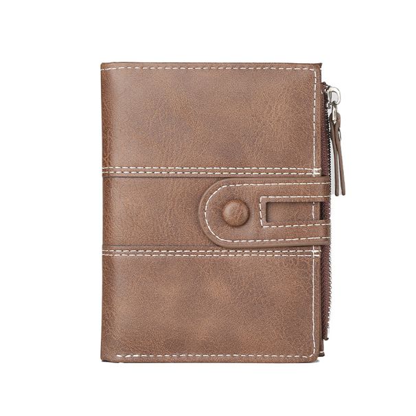 Men’s Bags New Men's Short Wallet Simple Business Thin Wallet Student Youth Multi Card Bag_viptrois.com
