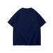 Summer American Men's T-shirt Trendy Round Neck Simple Left Chest Badge Offset Cotton Loose Short Sleeve_viptrois.com