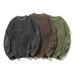 Men’s Japanese-Inspired Oversized Knit Sweater - Minimalist Crewneck In Dark Gray / Coffee / Army Green (M-3XL)_viptrois.com