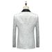 Men's Clothing New Print Large Size Men's Stage Dress Suit Two Piece Suit_viptrois.com