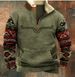 Pure Cross-Border European American Half-Zip Spring And Autumn Style Foreign Trade 3D Digital Printing Long Sleeve Stand_viptrois.com
