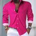 Men’s Clothing Autumn And Winter Men's Striped Lapel Cardigan Hot Sale Striped Long Sleeve Shirt_viptrois.com