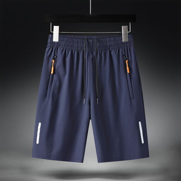Men's New Summer Shorts Simple Leisure Loose Sports Five-minute Pants Ice Silk Cool Breathable Straight Pants_viptrois.com
