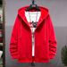 Men's Clothing Plus Size Hooded Sweatshirt With Fleece Lining Full-Zip Pullover Hoodie For Big & Tall, Oversized Casual Sportswear For Winter & Fall_viptrois.com