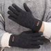 Pulse Men's Cold-Proof Knitted Touchscreen Gloves Simple Double-Layer Thickened Fleece Winter Student Warm Cycling_viptrois.com