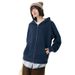 Trendy Unisex Hooded Zip-Up Shirt Jacket With Plaid Design – Oversized Fit, Two-Way Zipper, Perfect For Casual Wear_viptrois.com
