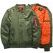 Men's Big & Tall MA-1 Bomber Jacket - Waterproof Windproof Winter Coat With Stand Collar, Loose Fit For Casual & Outdoor_viptrois.com