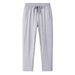 Men's Summer Cotton Pants - Lightweight Breathable Loose Fit Casual Trousers With Straight Leg For Comfort & Style_viptrois.com