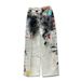 3D Printed Tie-Dye Graffiti Dirty Denim Wide-Leg Men's Trendy Wasteland Paint Splatter Workwear Straight-Leg Pants_viptrois.com