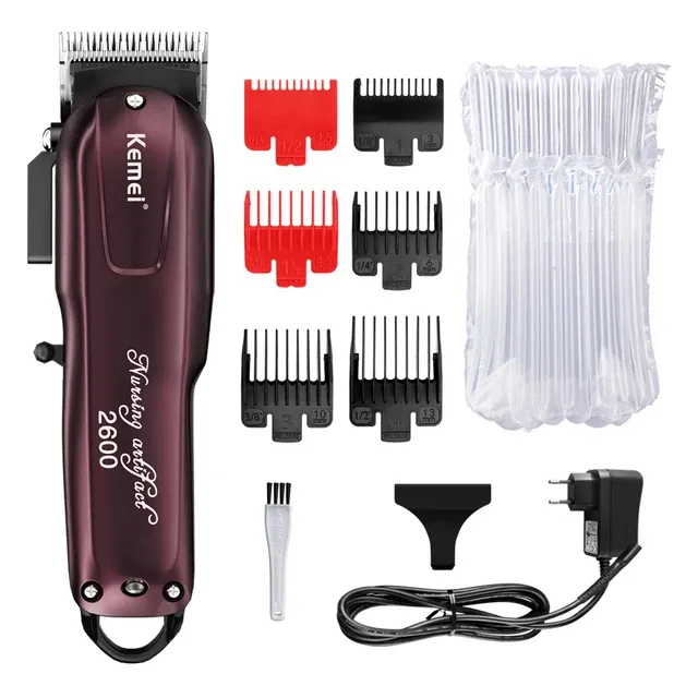 Professional Electric Trimmer for Men Adjustable Clipper Razor Cordless Rechargeable Hair Cutting hine KM2600_viptrois.com