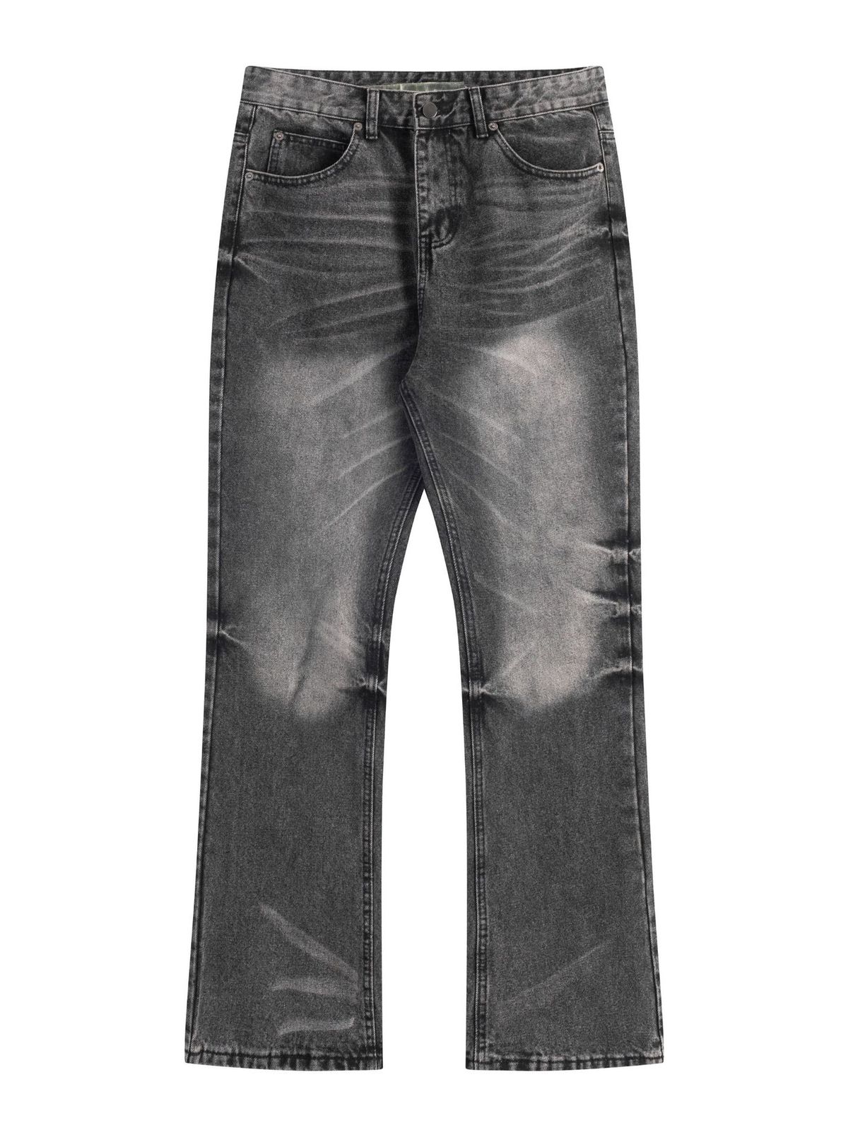 Men's Clothing Retro Vintage Washed Black 646 Flared Jeans_viptrois.com
