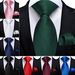 Unisex A Men's 8cm Solid Color Fashion Hand Tie Pocket Towel Suit, Business Party Tie Square Towel Combination_viptrois.com