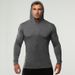 Pulse Cross-Border Men's Fitness Sports Long Sleeve Size Solid Color European And American Style Hooded Sweatshirt One Piece_viptrois.com