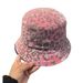 American Style Spicy Girl Leopard Print Pink Forward For Women's Autumn Niche Big Head Circumference Beret Versatile_viptrois.com