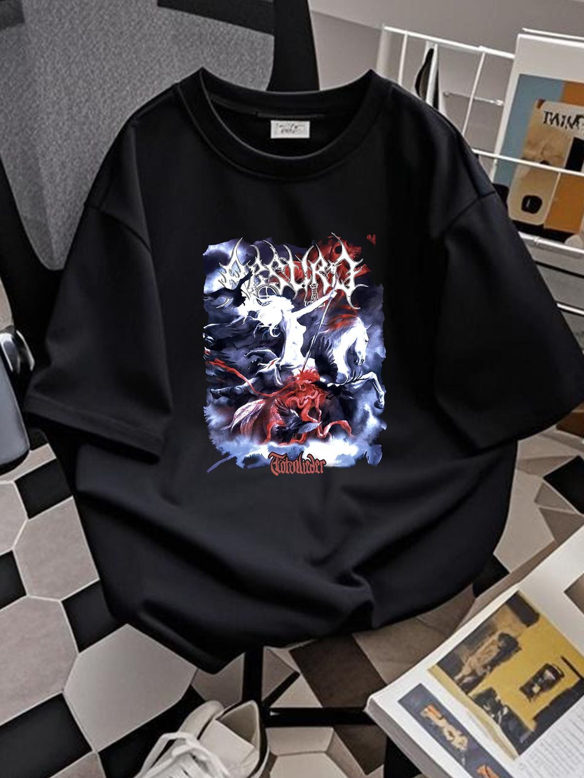 Absurd Ger National Socialist Cotton Black All Size Unisex Tee Shirt AB210 Comfortable Homme Stretched Versatile Top For Everyday Wear Streetwear_viptrois.com