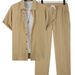Men's Clothing Casual Loose Short Sleeved Cardigan Beach Suit_viptrois.com