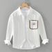 Cotton Shirt Men's Spring And Autumn Style Color Blocked Patch Bag Workwear, Cool And Fashionable Youth Long Sleeved Jacket_viptrois.com