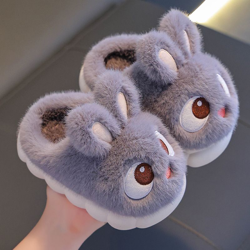 Kids' Winter Slippers – Cozy Plush Bunny Slippers With Non-Slip Sole For Boys & Girls (Sizes 24-41, Indoor/Outdoor Warmth)_viptrois.com