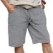 Men's Drawstring Linen-Cotton Shorts - Breathable Straight Cut Summer Shorts For Casual & Outdoor Wear_viptrois.com
