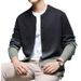 Men's Slim-Fit Gradient V-Neck Cardigan – Korean-Style Knit Sweater For Autumn, Casual Lightweight Pullover_viptrois.com