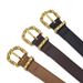 Popular Bamboo Alloy Needle Button PU Long Shirt Dresses with Personalized Trendy Women's Belt_viptrois.com