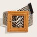 Women's Belts Summer Women's Zebra Check Elastic Braided Belt Fashionable And Versatile Square Buckle Elastic Decorative Belt_viptrois.com