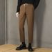 Men's Clothing Elastic Waist Drape Pants Men Autumn And Winter Small Suit Pants Ins Trend Nine Point Pants Straight Slim Loose Casual Pants Trend_viptrois.com