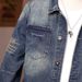 AM High End Trendy Denim Jacket Korean Style Retro Casual Clothing for Men Youthful Nostalgic Fashion_viptrois.com