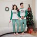 Christmas Santa hat bell letter Christmas family suit printed home dress pajamas_viptrois.com