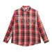 2025 New American Style Trendy Plaid Long Sleeve With Beaded Design For Men And Women, Casual Summer Couple's Versatile_viptrois.com