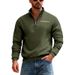 Cross-border American Winter Fleece Heavy And Loose Outdoor Men's Warm Stand-up Collar Contrast Strip Sports Sweatshirt_viptrois.com