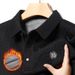 Nordmann Cross-Border Wholesale Middle-Aged Men's Long-Sleeved T-Shirt Polo Autumn And Winter Fleece-Lined Thickened Warm Dad's_viptrois.com