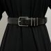 Casual and versatile women's jeans belt European and American trendy two-layer cowhide pin buckle belt metal ring with windbreaker_viptrois.com